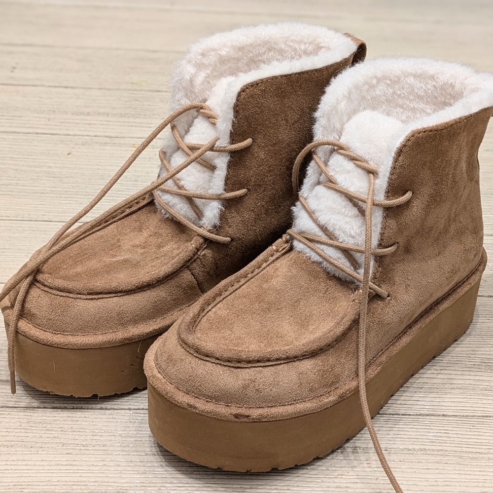 Madden Girl fur-lined platform boots
